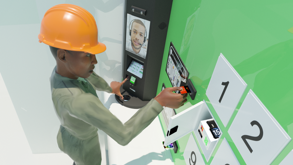 Card or device fulfilment station